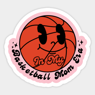 In My Basketball Mom Era Retro Basketball Sticker